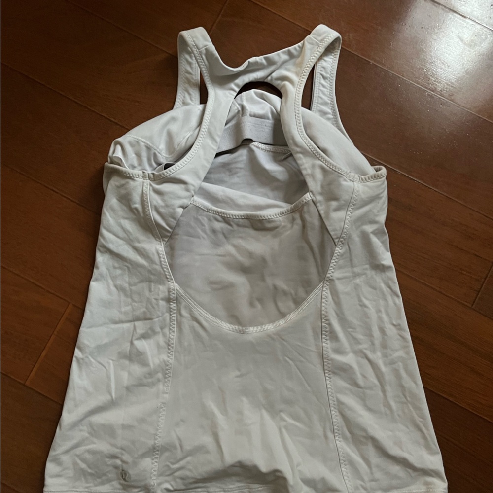 Lululemon White Racerback Tank Top - Picture 2 of 2